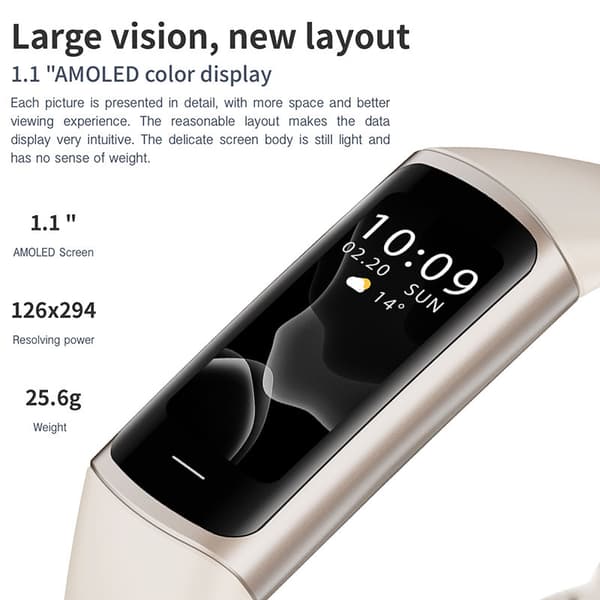 Smartwatch C68, 1.1\" Amoled Display, Puls- og søvnmonitor, 25 sportstilstande (Blå)