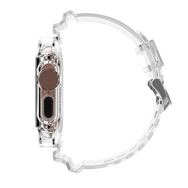 Rannekkeet Apple Watch Ultra 49mm:lle, kaksiriviset reiät, TPU-älykellohihnan vaihtoranneke I Transparent, Transparent Purpl G Apple Watch Ultra 49mm