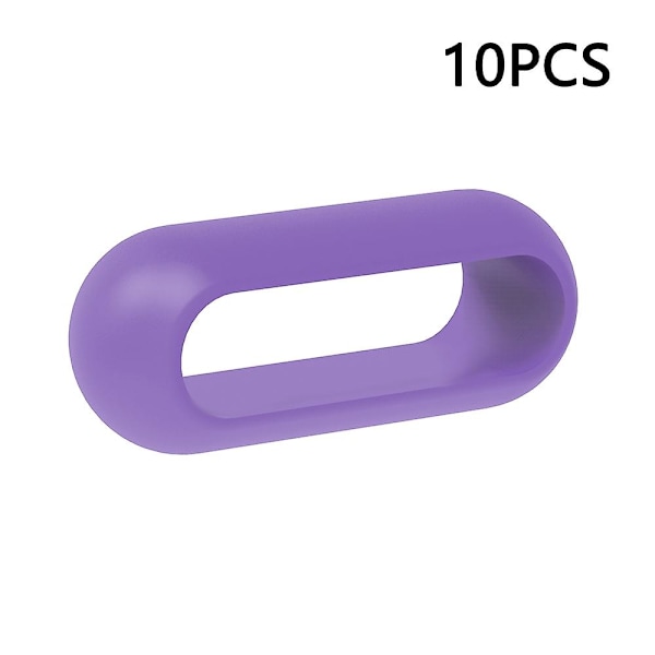 10 stk. til Xiaomi Smart Band 8 Pro urrem - silikoneholder, løkke til urrem, fastgørelsesring Purple Xiaomi Smart Band 8 Pr