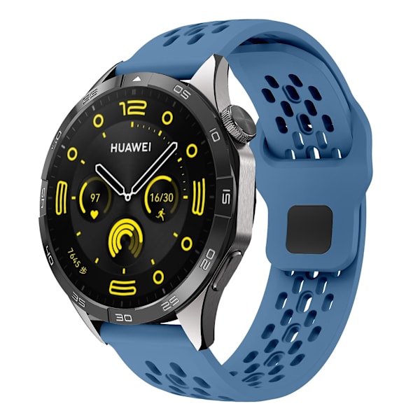 För Garmin vivoactive 5 / Venu 2 Plus Silikonklockarmband 20mm ihålig justerbar rem Blue