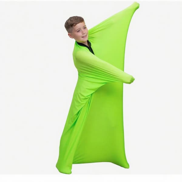 Strumpor - Sensorisk stretchkropp för att lindra stress, storlekar M (fluorescerande grön)