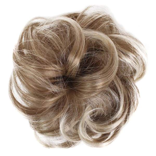Let at bære Stilfulde hår Scrunchies Naturligt rodet krøllet bolle hår Extension-niubi 25