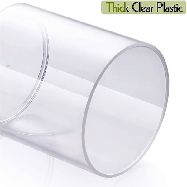 4 pakke Qtip-holderdispenser for bomullsdotter, bomullspinne, runde bomullsputer, tanntråd - 10 Oz klart plastikkapotekkrukkesett