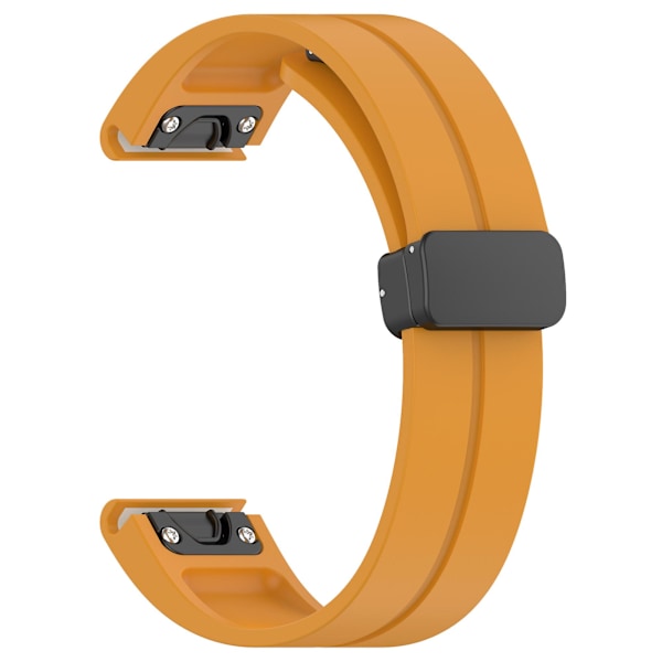 22mm Magnetisk Silikonerem til Huawei Watch Gt 4 46mm/samsung Galaxy Watch3 45mm/garmin Venu 3 Sort Spænde Urrem Dark Yellow
