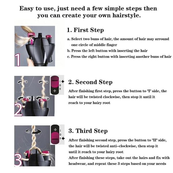 Elektronisk Quick Twist Hårflätning Verktyg Automatisk hårflätning Machine Braid Maker Diy Magic Hårstyling