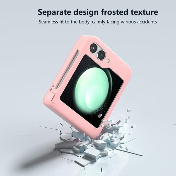 Etui til Samsung Galaxy Z Flip 6, hengselbeskyttelse Pink