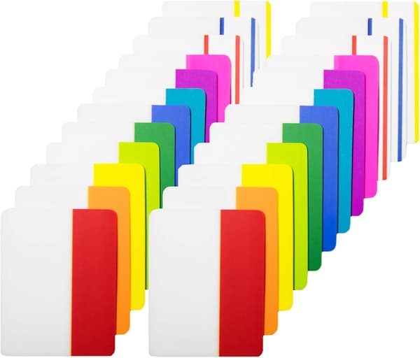 Notesblok - 480 stykker sticky tabs 2 tommer indeksfaner, 24 sæt 12 farver
