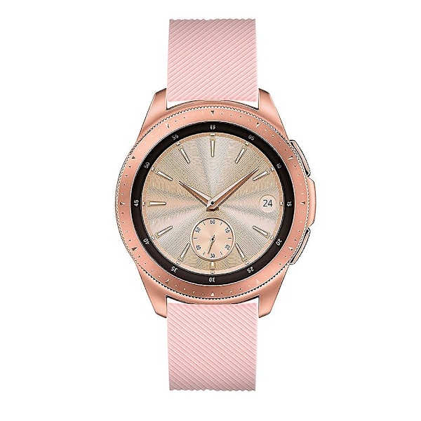 Twill-kuvioitu silikoniranneke Samsung Galaxy Watch 42mm -kelloon Pink D Samsung Galaxy Watch 4