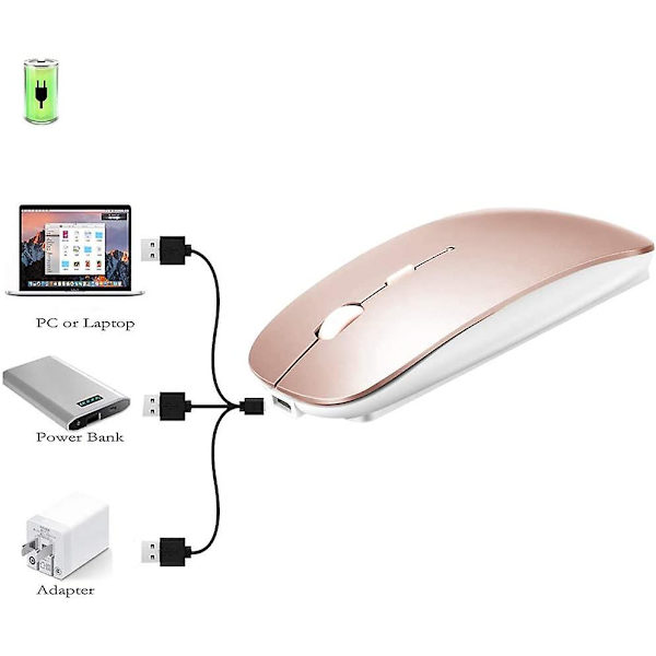 Trådløs Bluetooth-mus til Macbook Pro Pink