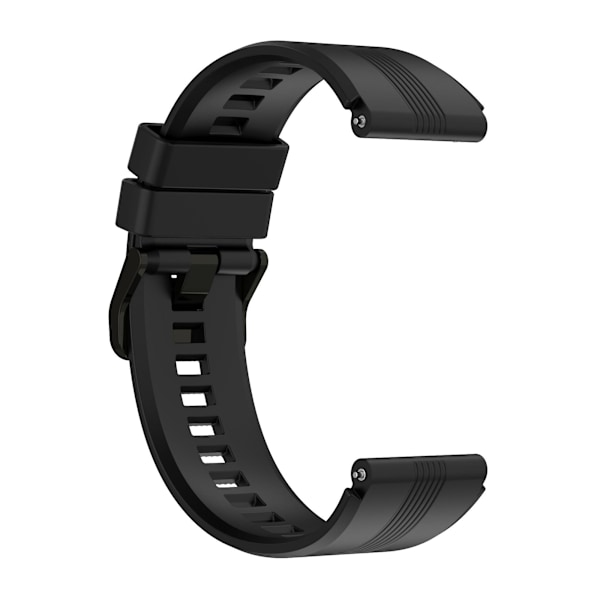 Honor Watch GS 4:lle pehmeä silikoniranneke 22 mm:n vaihtoranneke Black