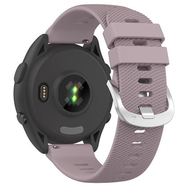 For Garmin Forerunner 265 Silikone Urrem 22mm Krydsstribet Blød Sport Udskiftnings Rem Light Purple
