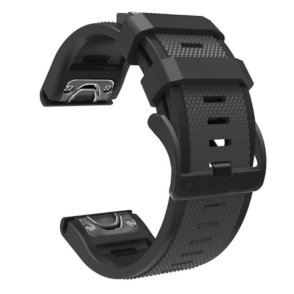 Tvåfärgsband, mjuk silikonrem, svettsäker för Garmin-Fenix6 armband Carbon gray black 26