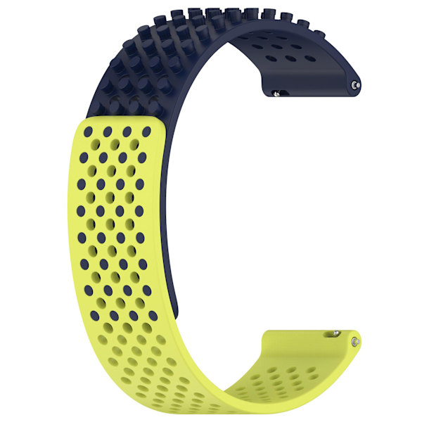 Silikonklockarmband 20 mm Andningsbart klockarmband för Garmin Vivoactive 5/garminactive 5/venu Sq 2 Midnight Blue Lime