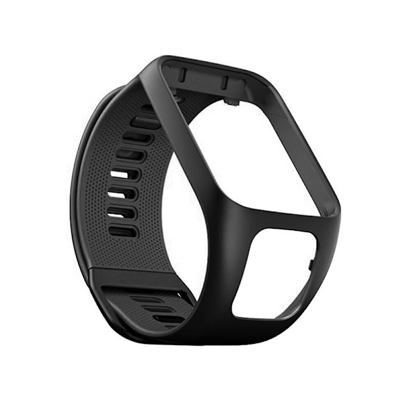 Erstatningssilikonerem til Tomtom Adventurer / Runner 2 3 / Spark 3 (Sort)