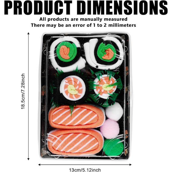 Strumpor - 3 par roliga sushiformade strumpor