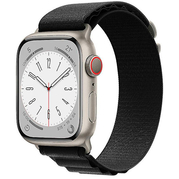 Alpine Loop Rannekoru Apple Watch Ranneke 49mm 44mm 40mm 45mm 41mm 42mm 38mm 38 40 44 45mm Rannekoru Iwatch Ultra Series 7 6 3 Se 8 42 44 45 49mm black