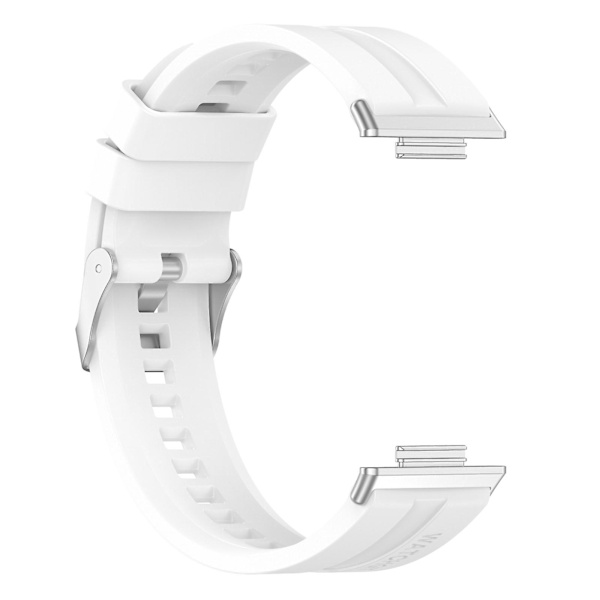 Snabbkoppling klockarmband i silikon för Huawei Watch Fit 2, 20 mm sportklockarmband med spänne White