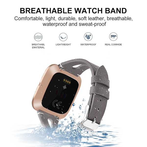 For Fitbit Versa 2 -ranneke Gray