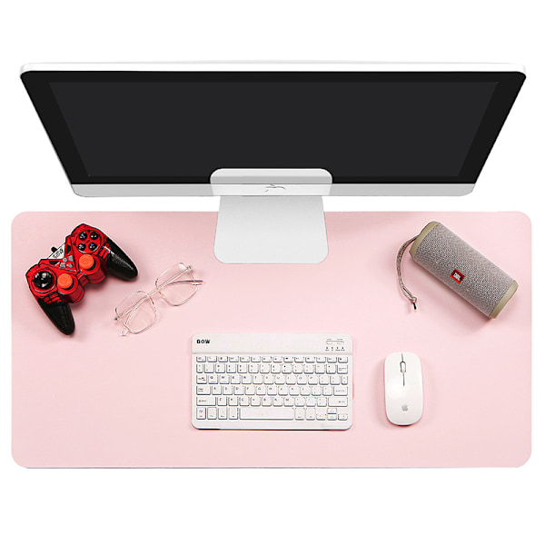 Skrivbordsunderlägg Halkskyddande Musmatta Vattentät PU-Läder, Lätt att Rengöra Laptop Skrivbordsunderlägg för Kontorsarbete/Hem 100*50Cm Cherry Pink