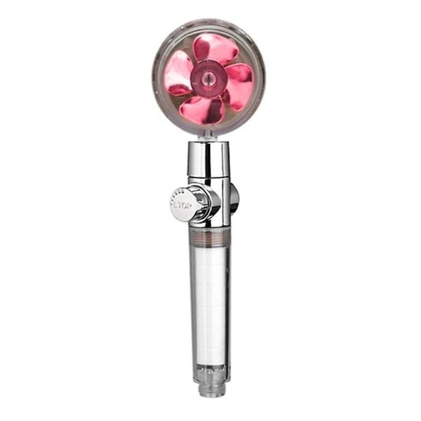 Propeller duschhuvud set 360 rotera med 1 gratis vattenfilter guldfläkt turboladdare ren regn helix eco shower Red
