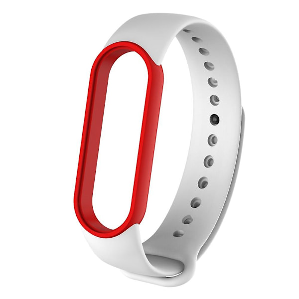 Til Xiaomi Mi Band 6 (CA8856) Silikonurrem White Red