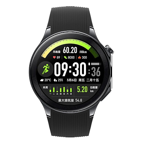 For Oppo Watch X udskiftning blød silikone rem justerbar urrem Black