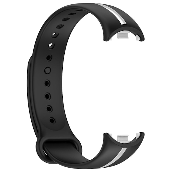 Myk silikonklokkebånd for Xiaomi Smart Band 8 tofarget justerbar håndleddsstropp med spenne/gul C Xiaomi Smart Band 8