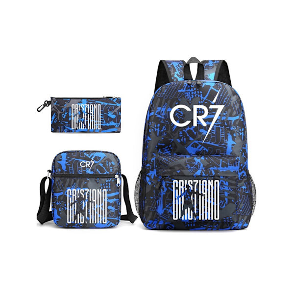 Cr7 Student School Backpack Tredelad Set-7