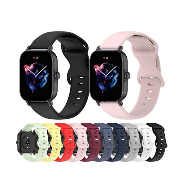Sport Band Armband för AmazfitBip3 Silica Strap Bälte för Smart Watch Soft Brac Gray M