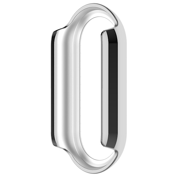 Xiaomi Smart Band 8:lle timantti-koristeinen kellokehys PC-ontto suojakotelo Electroplating Silver