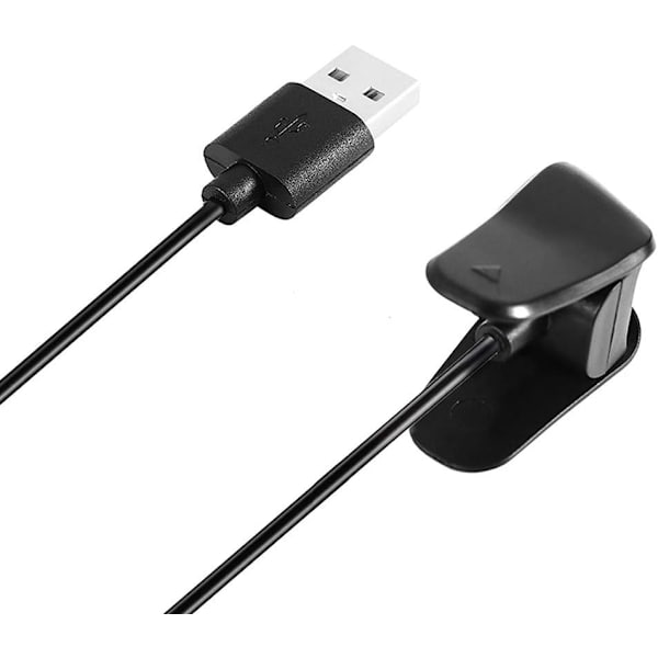 Lader for Garmin Vivosmart 4, erstatningsladekabelklemmeledning for Garmin Vivosmart 4 (svart, 2-pakning)