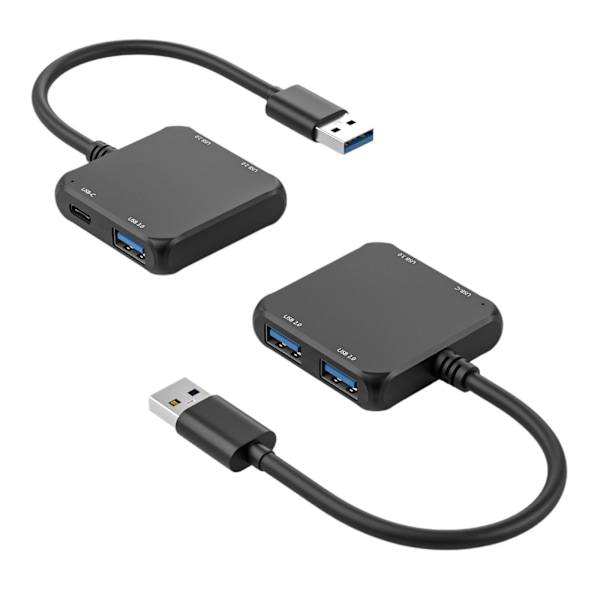 USB-hub multiportadapter, 4-i-1 USB C/USB-splitter, 2 USB 2.0 & 1 USB 3.0 & 1 Type C
