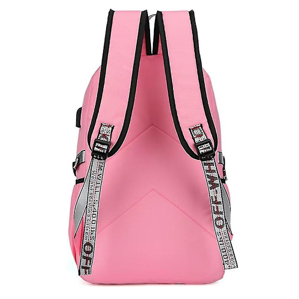 Ryggsäck skolväskor för flickor Nylon Vattentät College Ryggsäck Mode Casual Pink