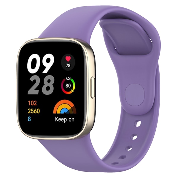 Til Xiaomi Redmi Watch 3/Mi Watch Lite 3 silikone urrem udskiftning urrem Purple