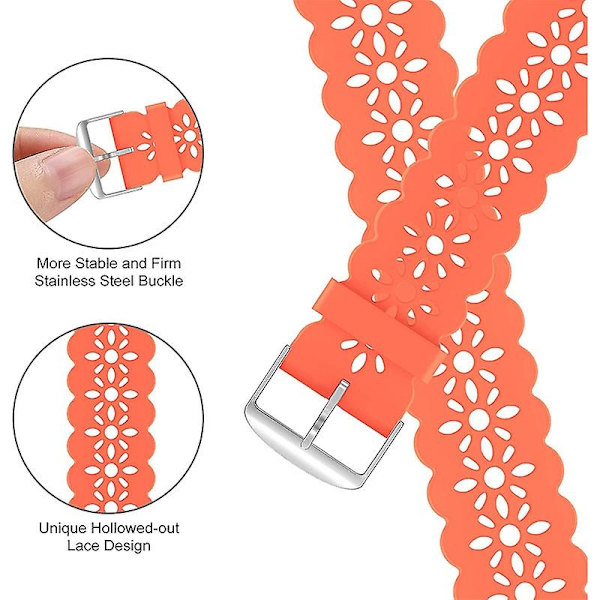 Älykäs rannekoru Apple Watch -sarjaan 9/8/7 41mm/6/5/4/SE (2023)/SE(2022)/SE 40mm/3/2/1 Orange K Apple Watch Series 9 4