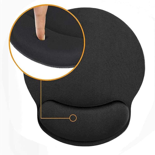 Musemåtte med gelpude - 26x23cm ergonomisk musemåtte med syede kanter musemåtte med håndledsstøtte til