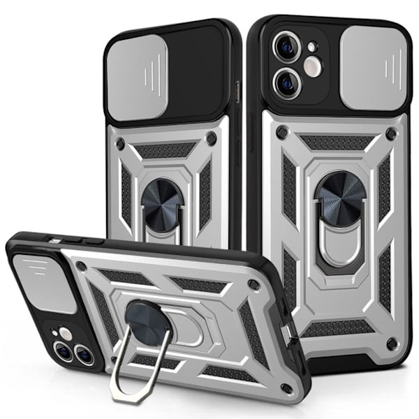 iPhone 11 Skal med Ringhållare - Silver Silver