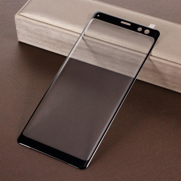 Heltäckande skärmskydd i härdat glas för Sony Xperia XZ3 - Svart Svart