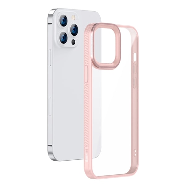 Baseus Crystal Case för iPhone 13 Pro - Rosa Rosa