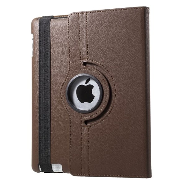 iPad 9.7" 4/3/2 fodral med roterbart stativ - Brun Brun