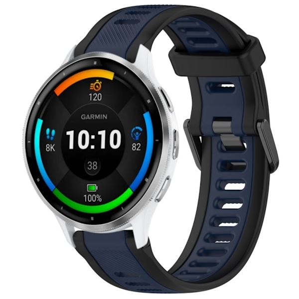 Garmin Venu 3 Tvåfärgat klockarmband i silikon - Blå/Svart Svart