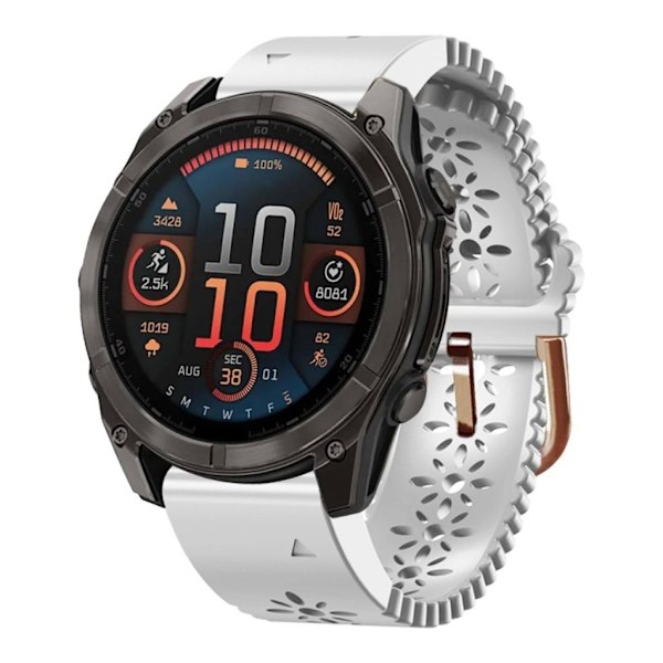 Garmin Fenix 8 AMOLED 43mm Klockarmband i silikon - Vit Vit