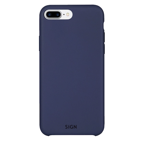 SiGN Liquid Silicone skal till iPhone 7 & 8 Plus - Blå Blå