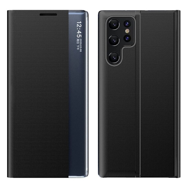 Samsung Galaxy S24 Ultra flip-fodral med stativ - Svart Svart