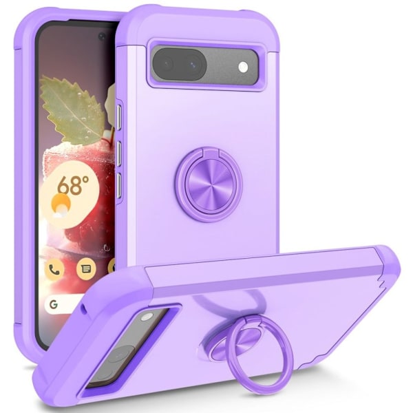 Google Pixel 8a skal med stativ - Ljuslila Lila