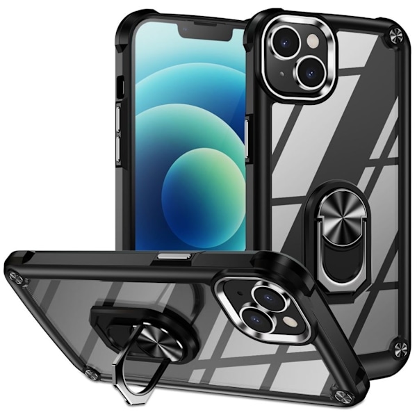 IPhone 15 Plus skal med en ring - Svart Svart