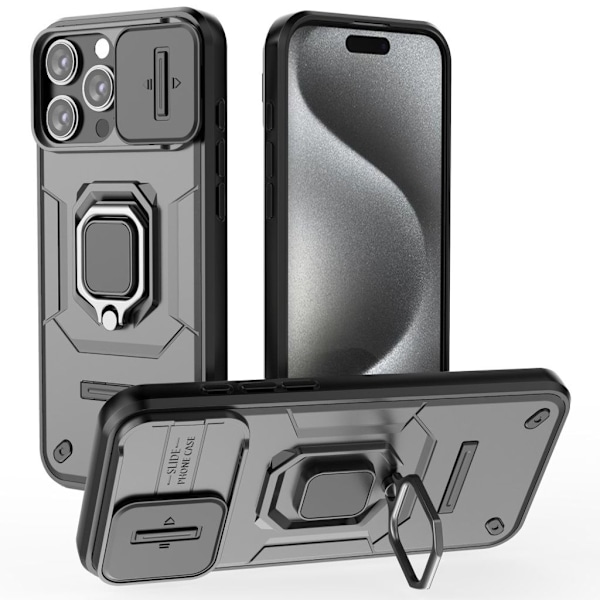 iPhone 16 Pro Max Skal med ring - Svart Svart