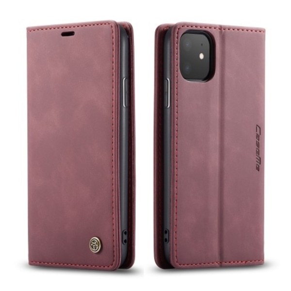 CASEME Plånboksfodral för iPhone 11 & XR - Vinröd Röd