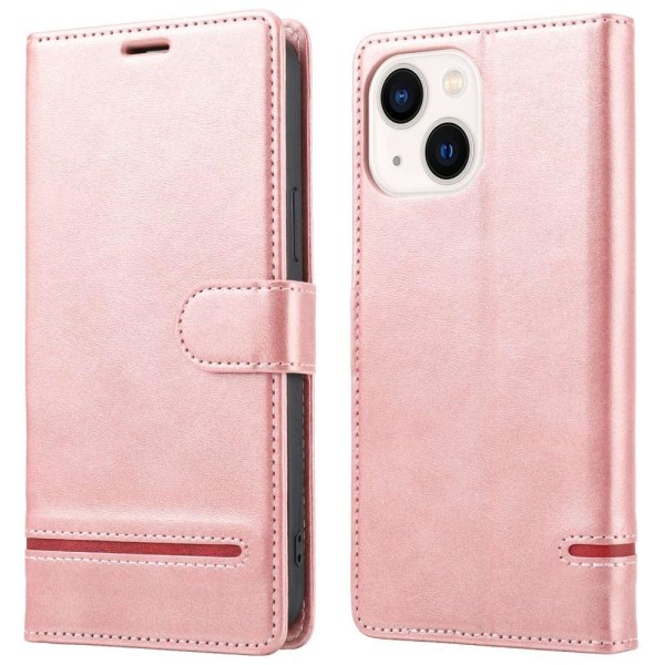 iPhone 14 Shockproof Premium Plånboksfodral - Rosa Rosa