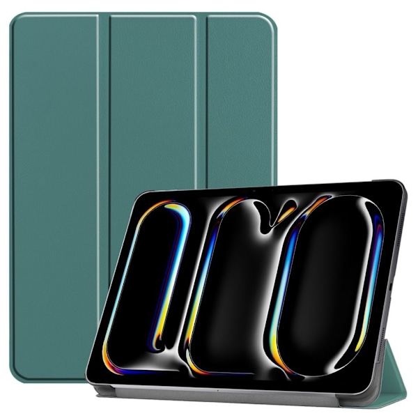 iPad Pro 11" 2024 Tri-fold Fodral med automatisk väckning/sömn - svartgrön Svart